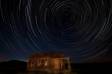 Coffee Flats one room school under South Dakota star trails Slide #00000-00000