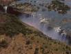 Victoria Falls as seen from the air on the Zimbabwe side Slide #00000-00000